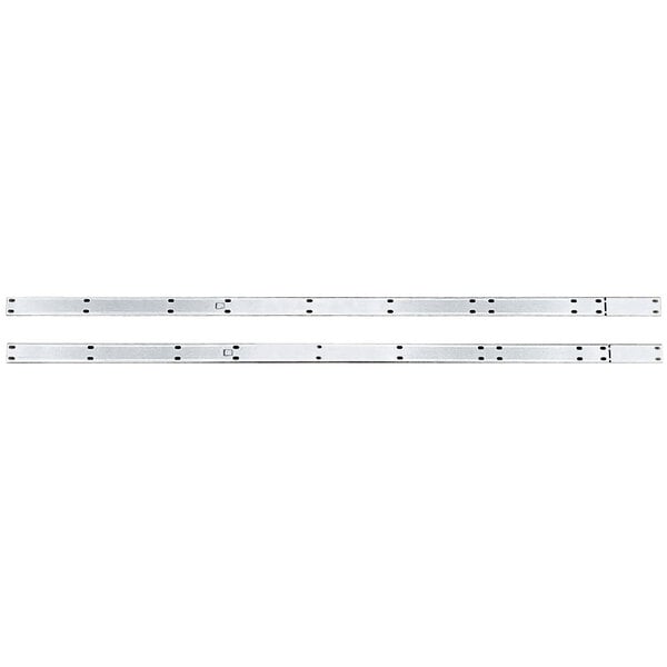 A pair of white metal Imperial Range REICHAN range mount reinforcement channels.