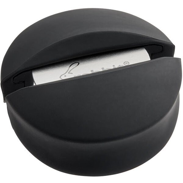 A black Rabbit foil cutter with a silver key inside.