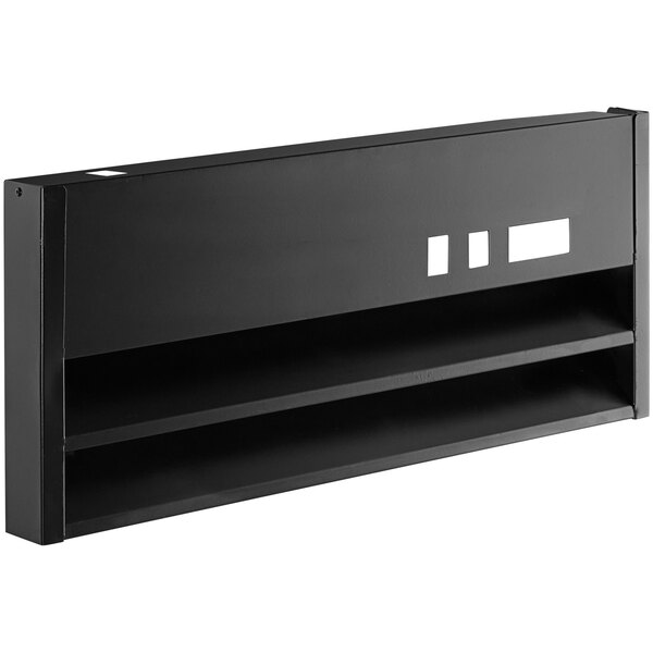 A black metal front grille for an Avantco GDC-15 merchandiser.
