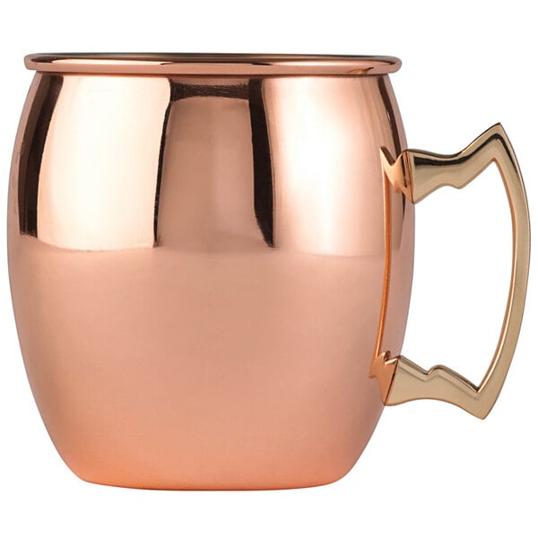 a copper mug with handle