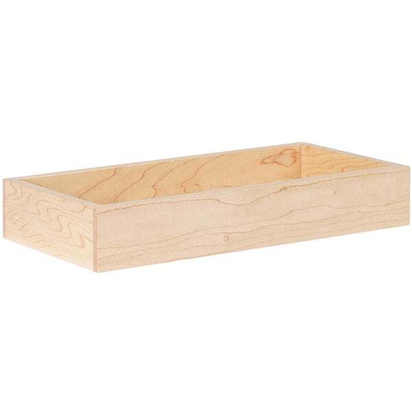 a wooden box with a white background