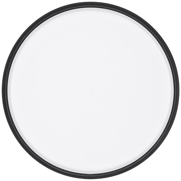 An OXO Good Grips white Lazy Susan turntable with a black rim.