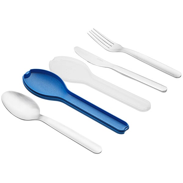 close-up of a spoon and a knife
