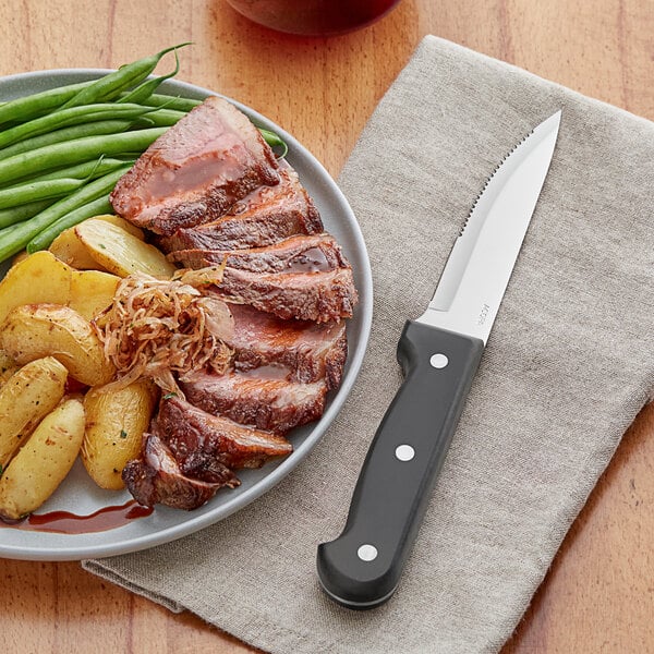 4-Piece Stainless Steel Serrated Mignon Steak Knife Set