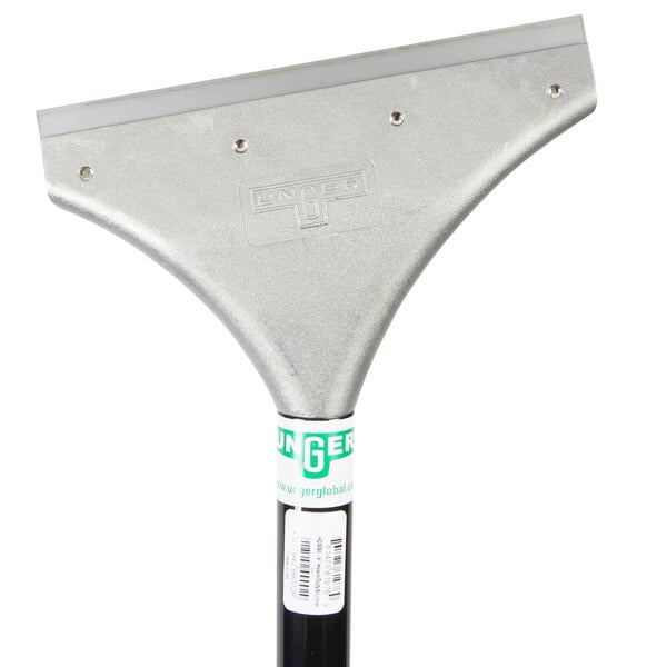 An Unger heavy duty floor scraper with a black handle.