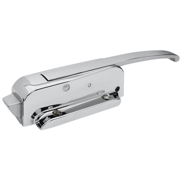 A close-up of a Kason SafeGuard latch with a light spring in polished chrome.