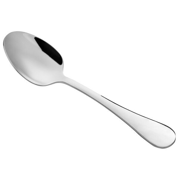 An Acopa Vittoria stainless steel teaspoon with a silver handle on a white background.