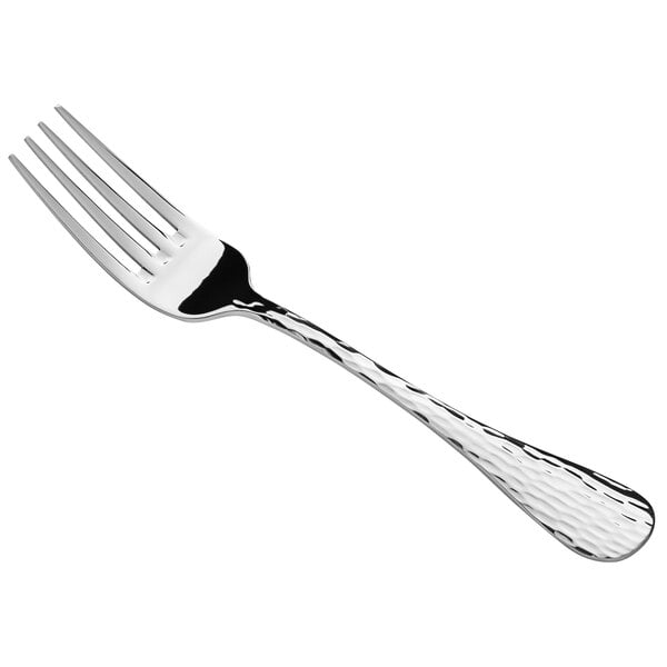 An Acopa Inspira stainless steel salad/dessert fork with a textured handle.