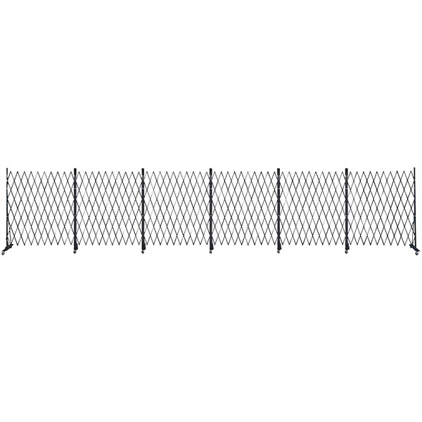 A black wire Versare Lock-N-Block security gate with four metal bars.