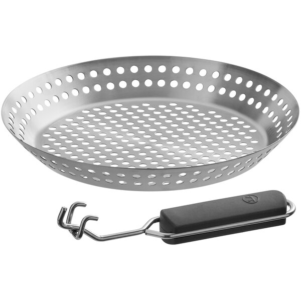 Outset Grill Skillet with Removable Handle, Stainless Steel