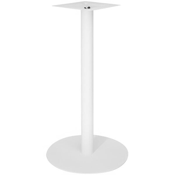 BFM Seating Uptown White Steel Bar Height 20" Round Table Base