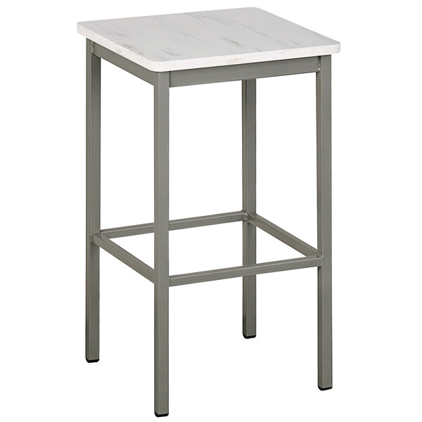 a stool with a white seat