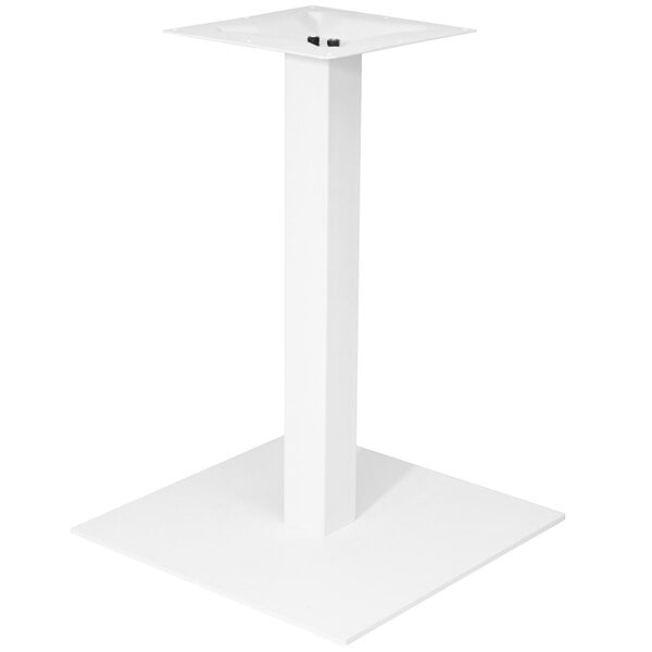 a white square base with a white square base