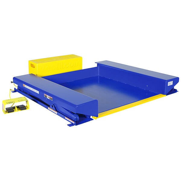 a blue and yellow machine