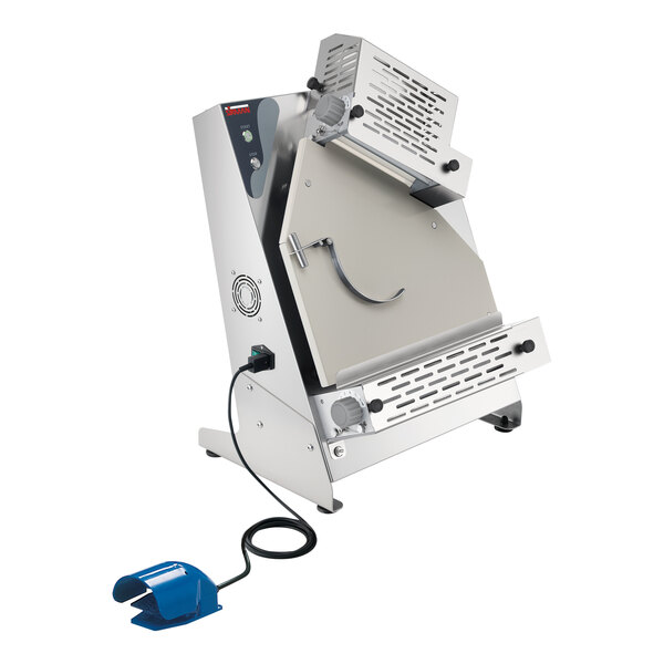 A Sirman foot pedal with a white panel.