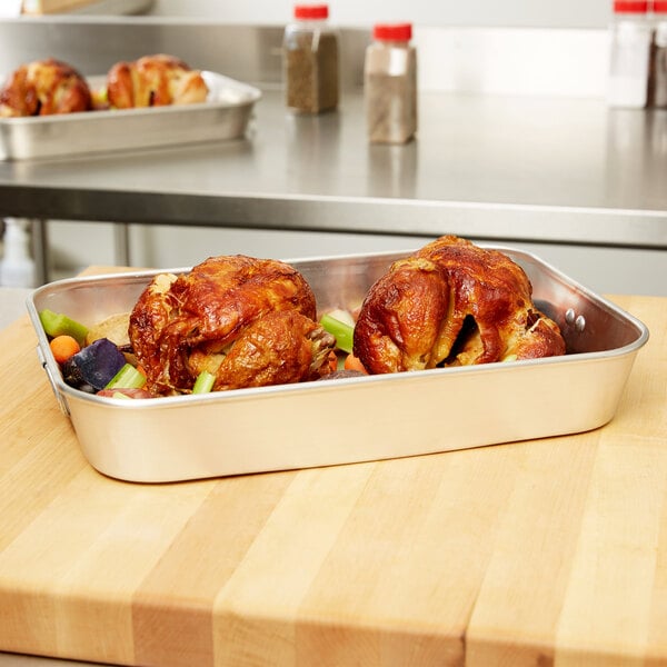 Heavy Duty Aluminum Roaster Pan with Handles