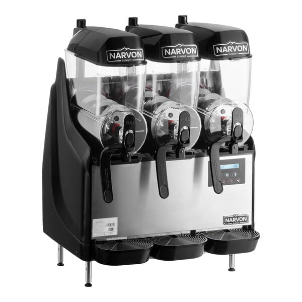 Narvon Summit Triple 3.2 Gallon Pourover Granita / Slushy / Frozen Beverage Machine - 115V