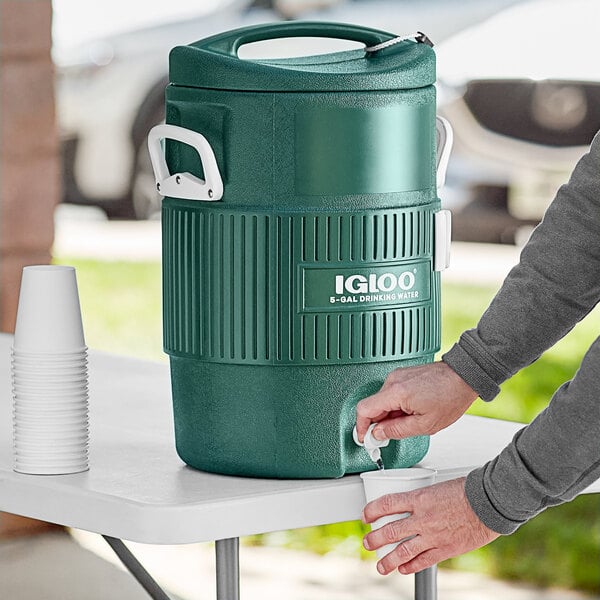 ambition antique Grab Igloo 5 Gallon Green Turf Series Insulated Beverage Dispenser / Portable  Water Cooler 42051