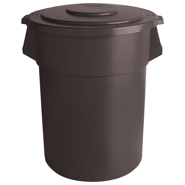 A black plastic ingredient storage bin with a lid.