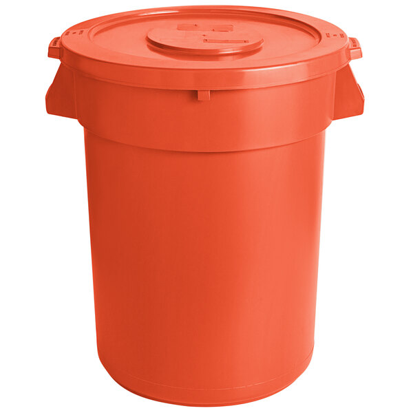 32 Gallon / 510 Cup Orange Round Ingredient Storage Bin with Lid  Storage  bins with lids, Bulk food storage containers, Food storage containers