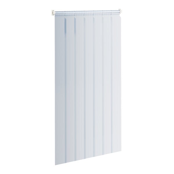 A white rectangular curtain for a Curtron Polar strip door.