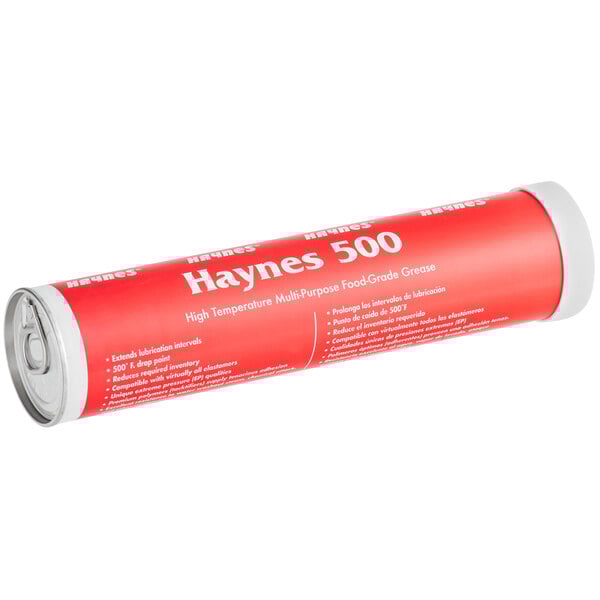 A red tube of Haynes 500-20 Multi-Purpose High Temperature Lubricating Grease with white text.
