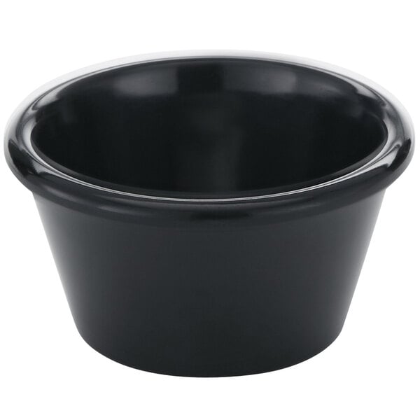 An American Metalcraft black melamine ramekin.