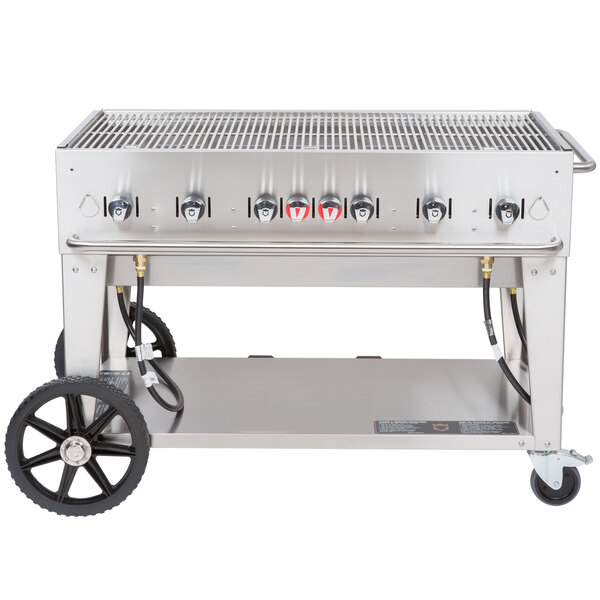 Crown Verity MCB48 Natural Gas Portable Outdoor BBQ Grill / Charbroiler