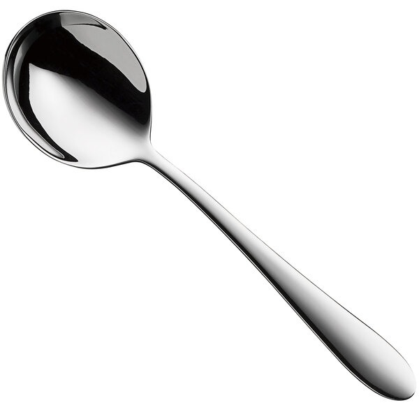 a silver spoon on a white background
