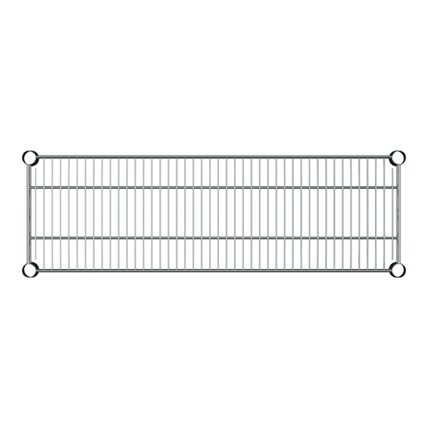 A Regency chrome metal wire shelf.