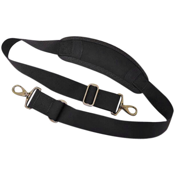 A black Star shoulder strap with metal clasps.