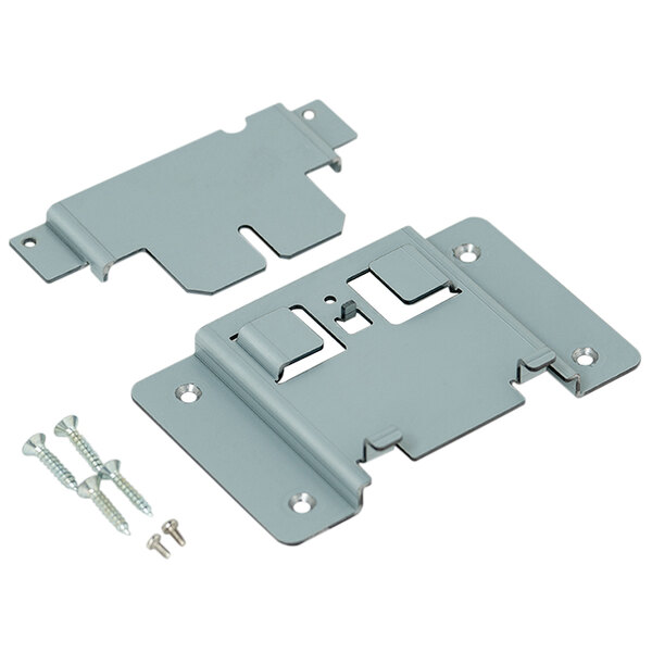 A pair of Star metal wall mount brackets with screws and nuts.