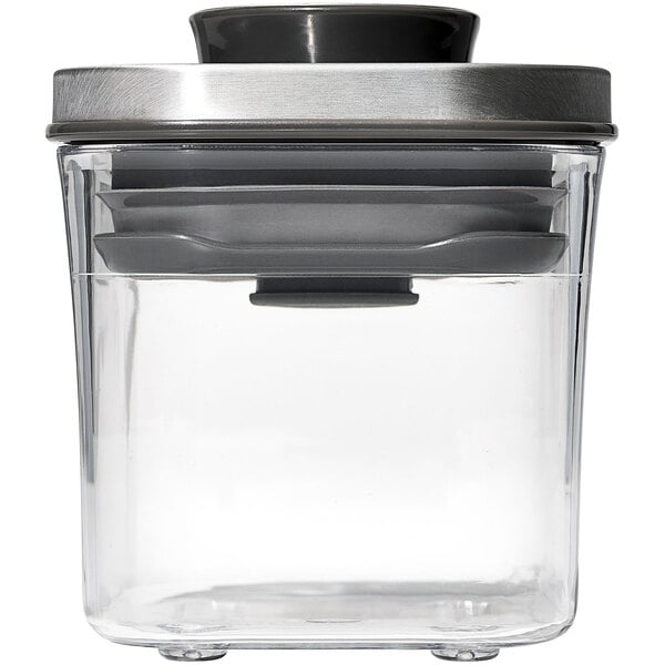 OXO Pop Steel 0.2 qt. Square Food Container