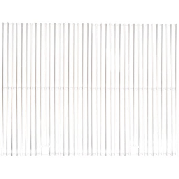 A white metal cooking grate set for a Crown Verity Charbroiler on a white background.