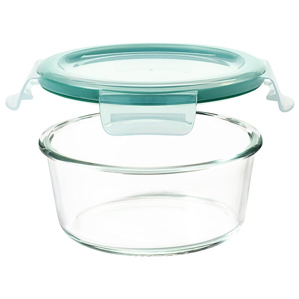 a clear plastic container with a lid