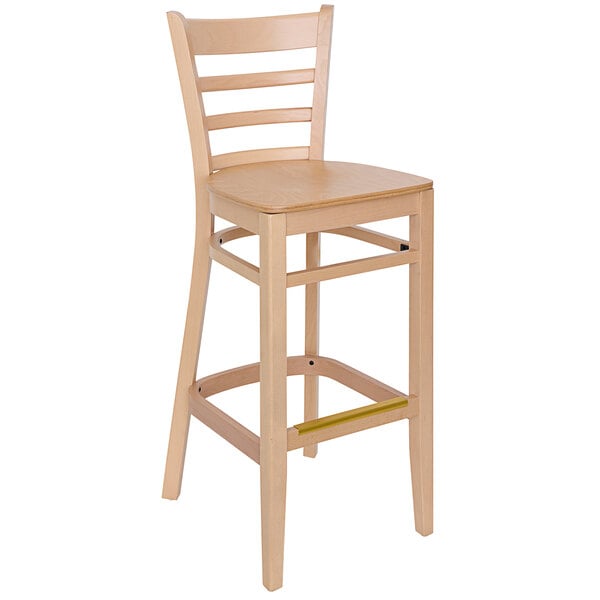 a wooden chair with a seat back