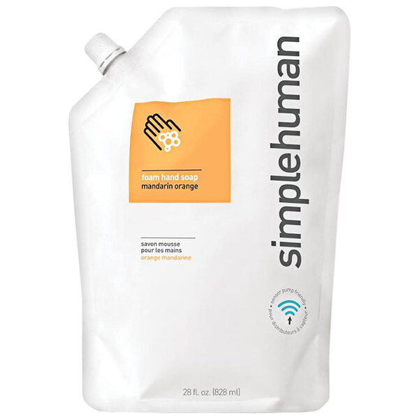 simplehuman CT1078 28 fl. oz. Mandarin Orange Scented Foam Hand Soap