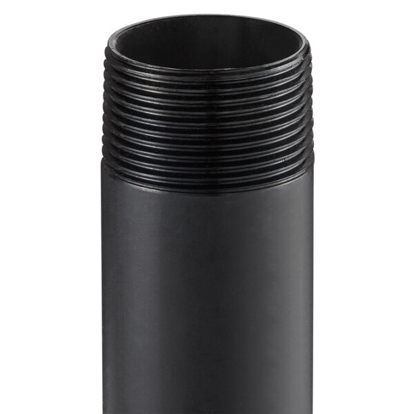 a black pipe with a black cap