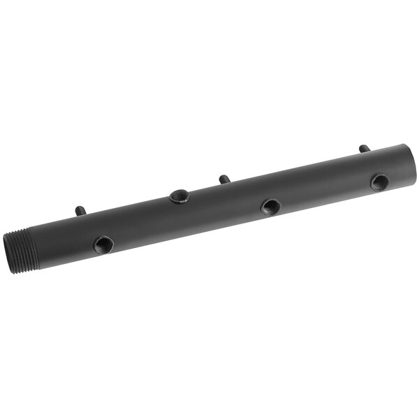 a black pipe with holes