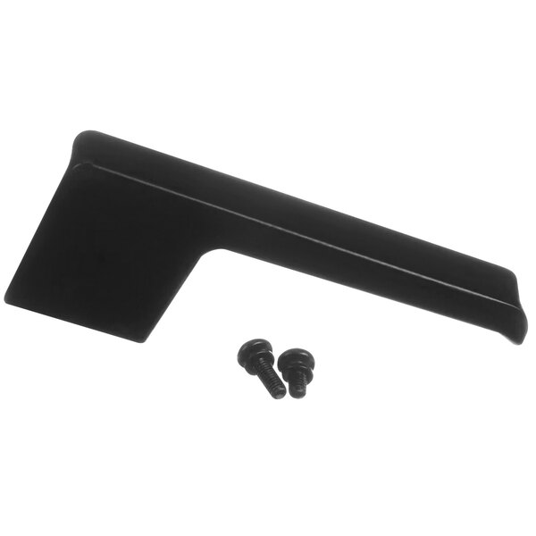 A black plastic Amana handle with screws and nuts.