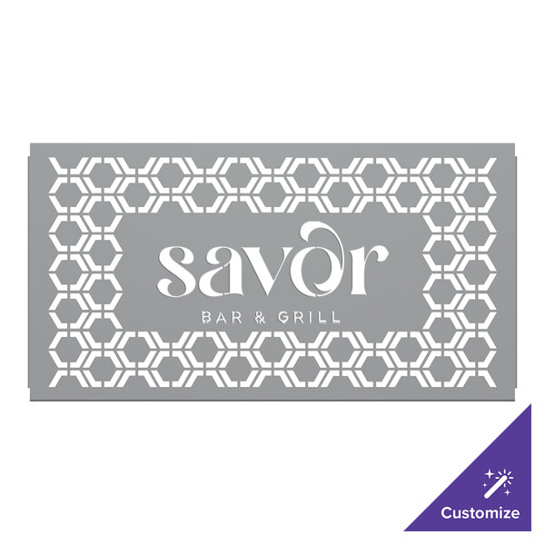 A grey SelectSpace partition panel with a hexagonal pattern.