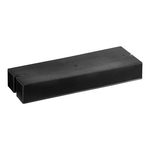 A black rectangular Avantco condensate pan with a lid.