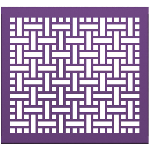 A purple square SelectSpace partition panel with a white weave pattern.