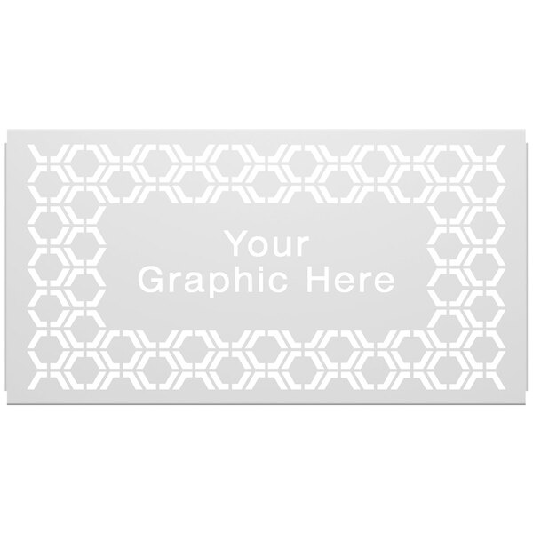 A white hexagonal SelectSpace partition panel with a pattern.
