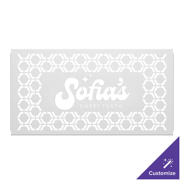 A white hexagonal SelectSpace partition panel with a pattern on it.