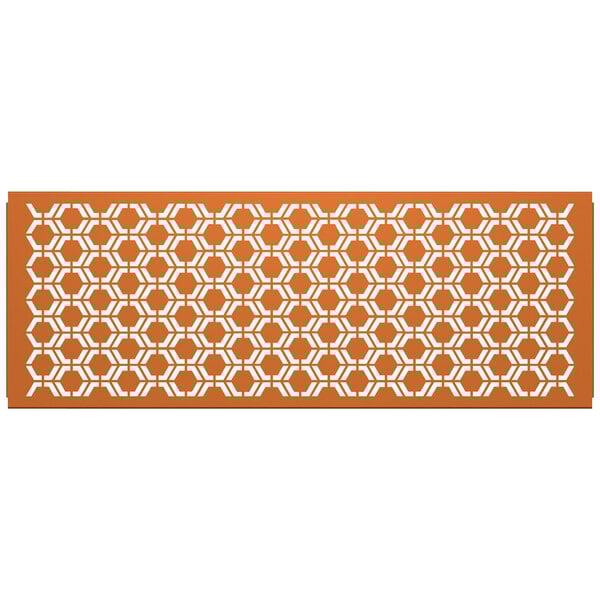 A SelectSpace burnt orange hexagonal pattern partition panel.