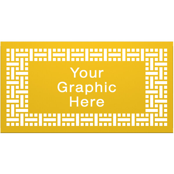 a yellow rectangular object with white rectangles