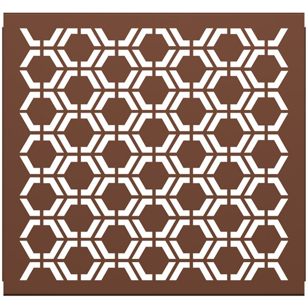A brown metal hexagonal pattern on a SelectSpace partition panel.