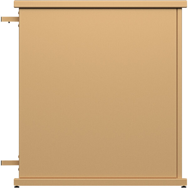 A beige SelectSpace outdoor planter with a rectangle top cut-out.