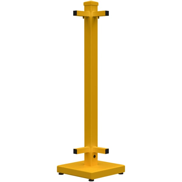 A bright yellow SelectSpace corner stand with black legs.